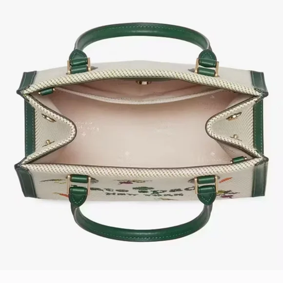 Kate Spade Ellie Harvest Embroidered Small Tote Crossbody, Green Multi